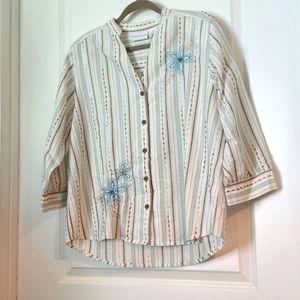 Alfred Dunner 3/4 sleeved blouse sz 18